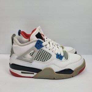 Air Jordan 4 Retro SE GS "What The Youth" White Sneakers 408452-146 US Size 4Y